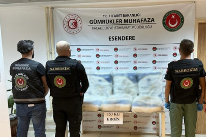153 kilo eroin yakalandı