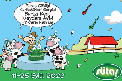 'Sütaş Çiftliği Karikatürleri' Bursa Kent Meydanı'na geliyor