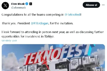 Elon Musk'tan TEKNOFEST paylaşımı