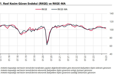 TCMB: Reel kesim güven endeksi yükseldi