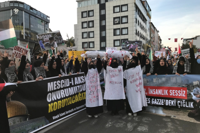 Bingöl’de kadınlardan İsrail protestosu