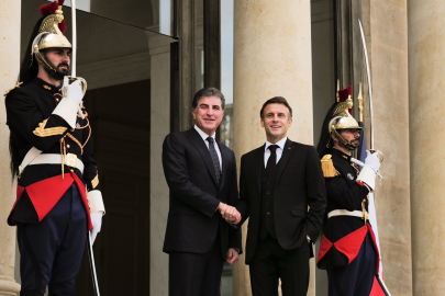 Macron, Barzani ile görüştü