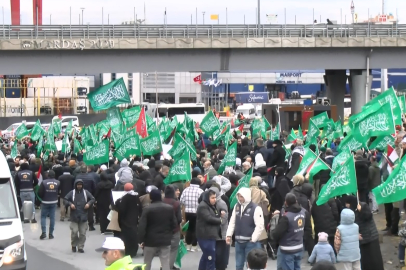 Ambarlı Limanı'nda İsrail protestosu 