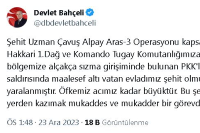 Bahçeli: Öfkemiz, acımız kadar büyüktür