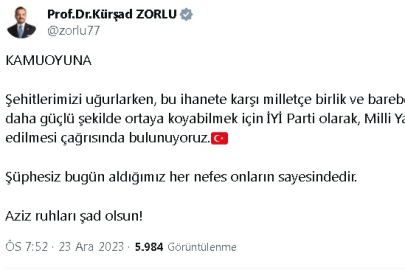 İyi Parti'den 'milli yas' çağrısı