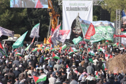 Mardin'de Gazze'ye destek mitingi