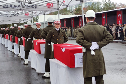 Şehitler için Şırnak’ta uğurlama töreni