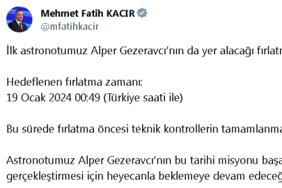 Uzay yolculuğu ertelendi!
