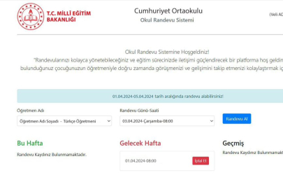 Öğretmen- veli randevuları dijital ortama taşındı