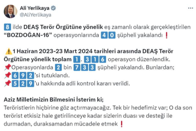8 ilde DEAŞ'e operasyon; 40 gözaltı