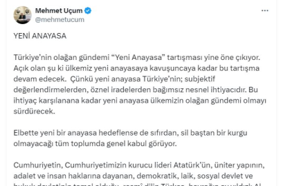 Uçum: Yeni Anayasa olağan gündemimiz