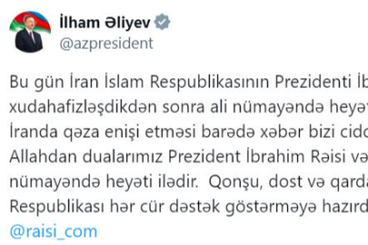 Aliyev: İran’a her türlü desteğe hazırız