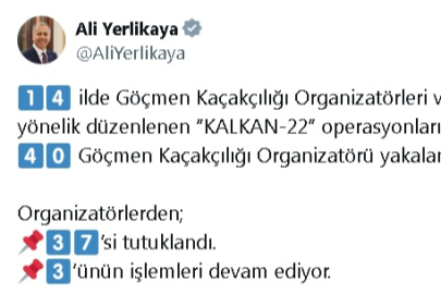 14 ilde 40 göçmen kaçakçısı yakalandı