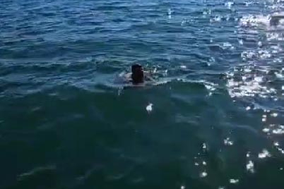 Sapanca Gölü'nü yüzerek geçti