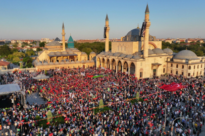 On binlerce Konyalı Gazze için tek yürek oldu