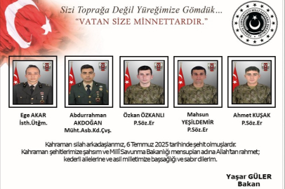 5 şehidimiz var...