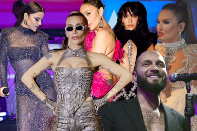 Ünlüler yeni yılı sahne ışıkları altında karşıladı